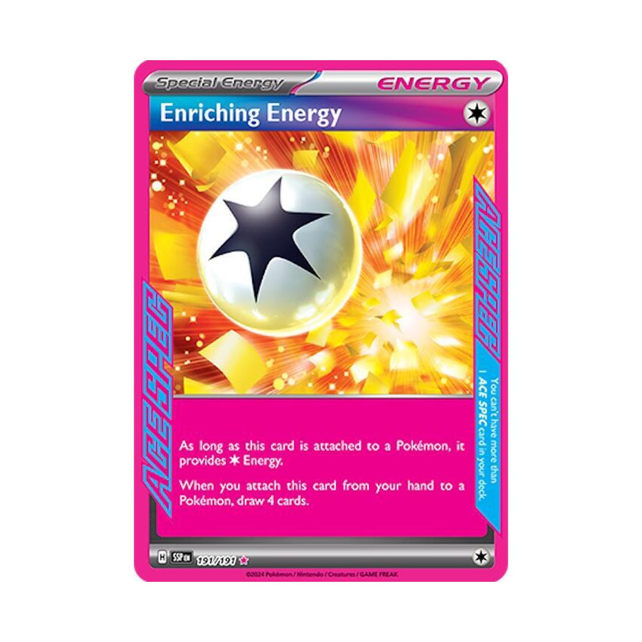 POKEMON Enriching Energy - 191/191 - SV08: Surging Sparks (SSP) X-Playground POKEMON Enriching Energy - 191/191 - SV08: Surging Sparks (SSP) X-Playground