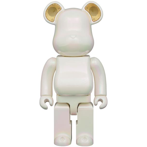 BE@RBRICK AUDIO IRIDESCENT 400％ Portable Bluetooth(R) Speaker PEARL MI ...