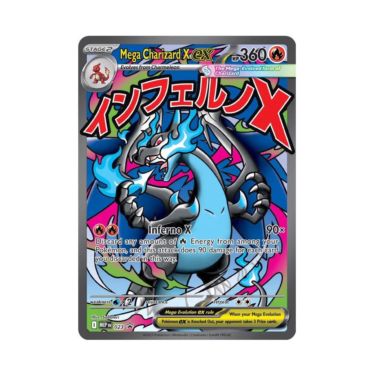 POKEMON Mega Charizard X ex - 023 - ME: Mega Evolution Promo (MEP) X-Playground POKEMON Mega Charizard X ex - 023 - ME: Mega Evolution Promo (MEP) X-Playground