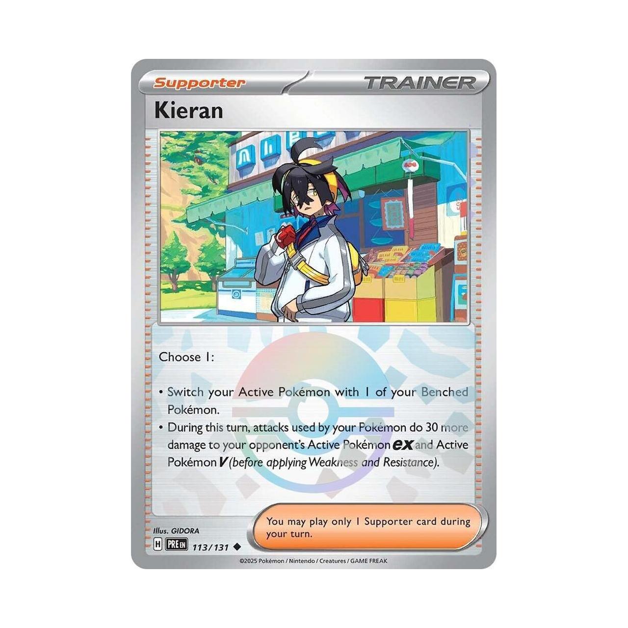 POKEMON Kieran - 113/131 (Poke Ball Pattern) - SV: Prismatic Evolutions (PRE)