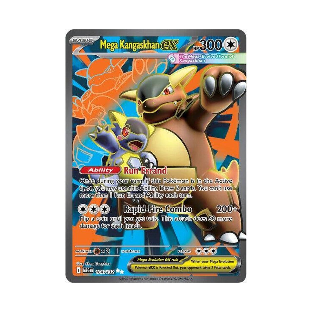POKEMON Mega Kangaskhan ex - 164/132 - ME01: Mega Evolution (MEG) X-Playground POKEMON Mega Kangaskhan ex - 164/132 - ME01: Mega Evolution (MEG) X-Playground