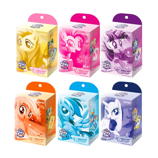 Kayou My Little Pony Friendships Begin TCG starter set box, prebuilt pony trading card deck with bonus booster packs