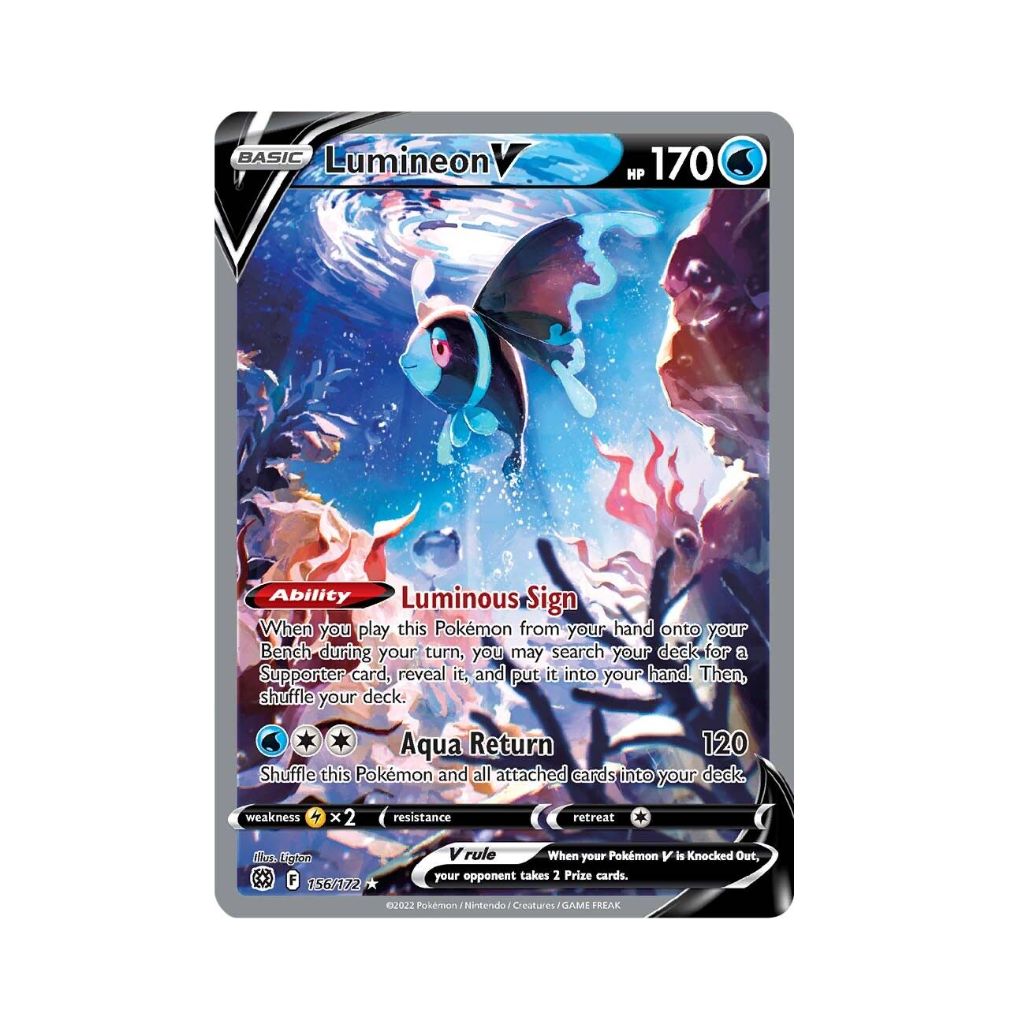 pokemon card lumineon POKEMON Lumineon V (156/172) [Sword & Shield: Brilliant Stars] –  X-Playground