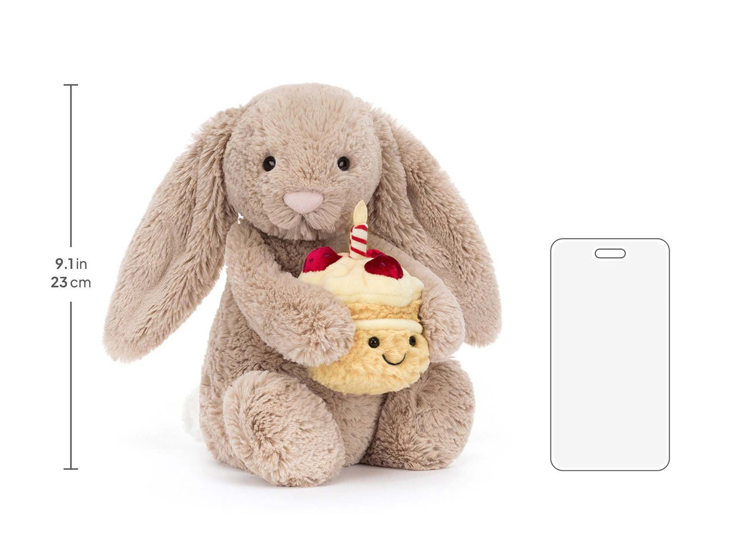 Jellycat - Bashful Beige Bunny 'Birthday'