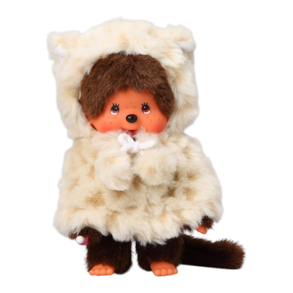 Monchhichi - Cat Poncho Beige Plush Toy