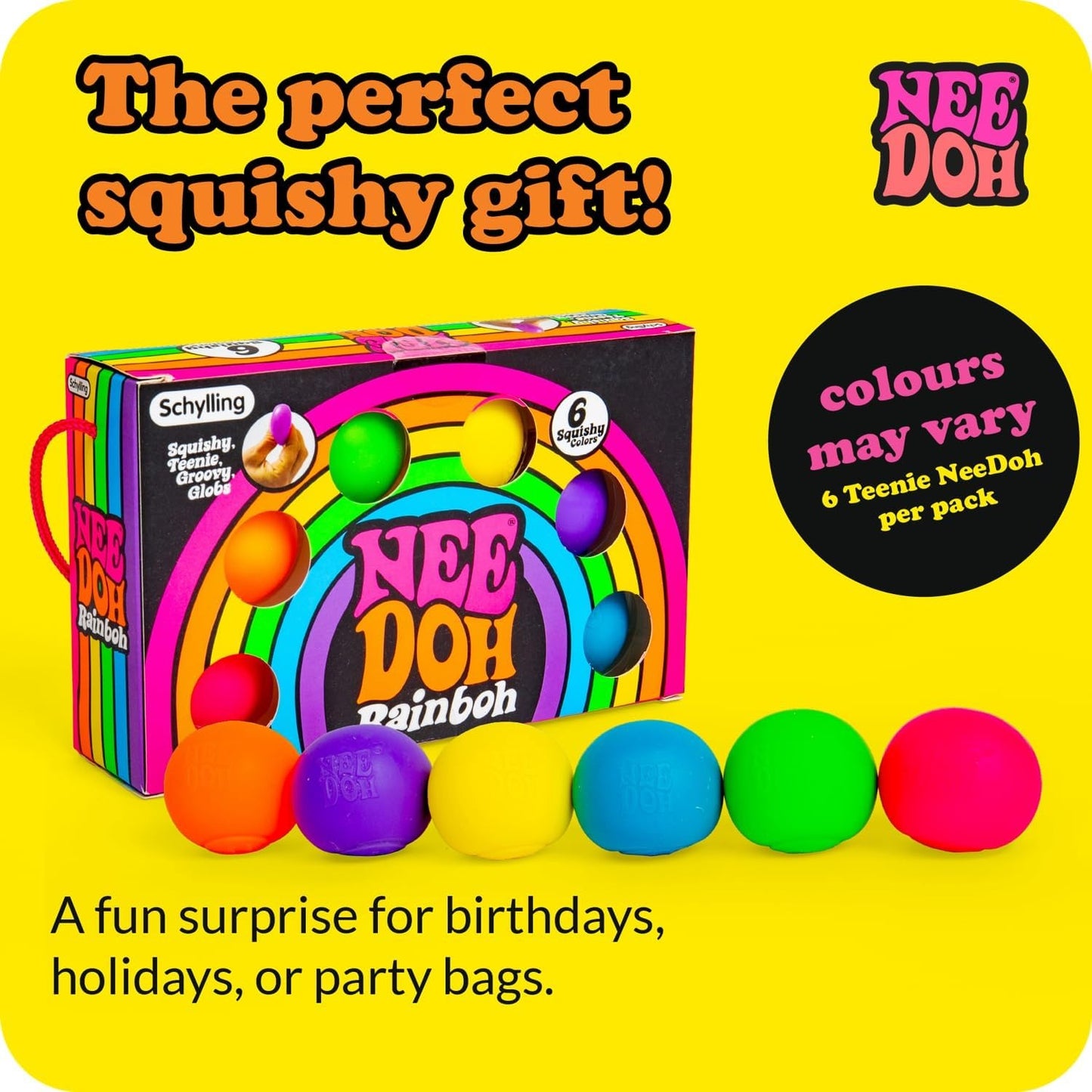 NeeDoh Schylling - Rainbow Teenie