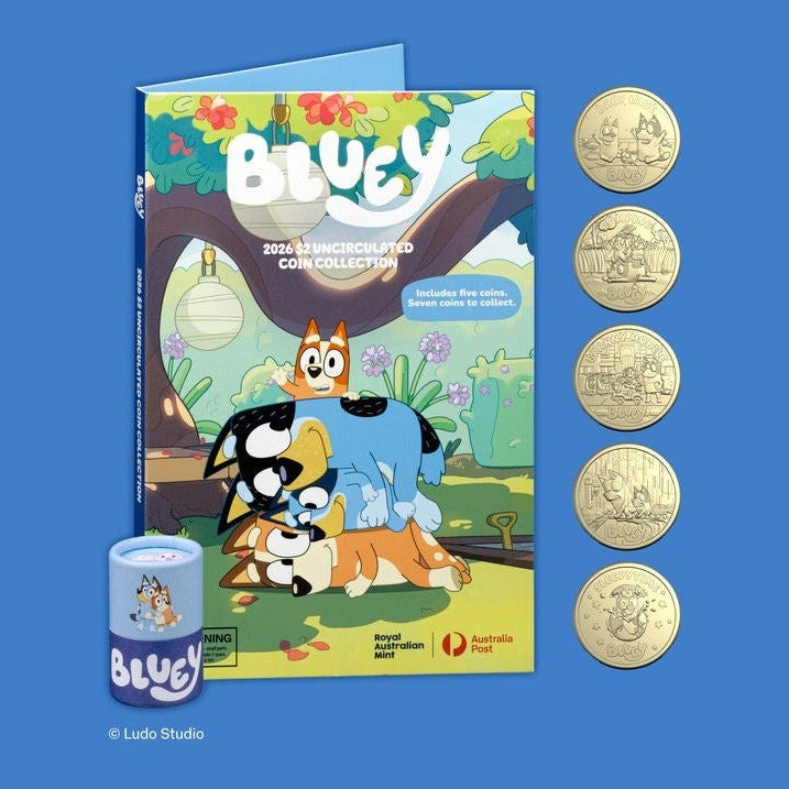RAM x Australia Post - 2026 Bluey $2 Coin Collection Folder and Five-Coin Set