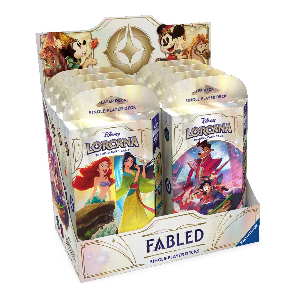 lorcana set 9 starter decks Disney TCG: S9 Fabled Single-Player Deck (Assortment) – X-Playground Style:SAPPHIRE & STEEL tgtg-ho24-11098399 11 damage tokens Cloud, Midgar Mercenary ·