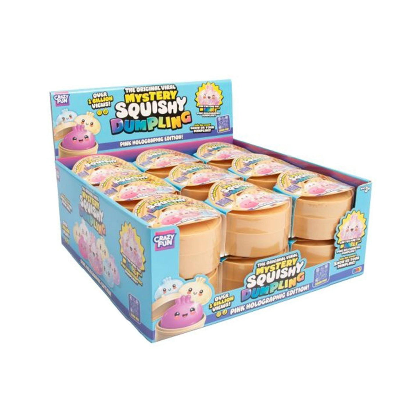Crazy Fun - Mystery Squishy Pink Holographic Dumpling Blind Box