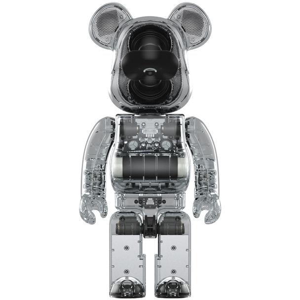 BE@RBRICK AUDIO 400% Portable Bluetooth(R) Speaker CLEAR