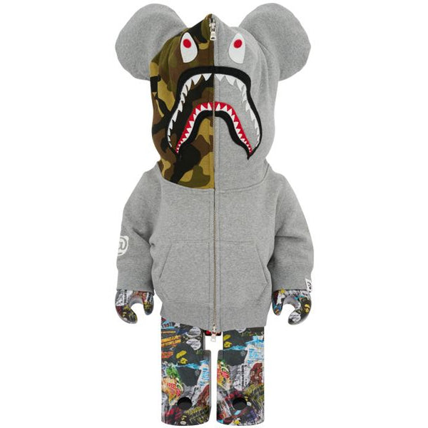 BE@RBRICK BAPE(R) LEGACY CAMO SHARK GRAY 1000％ – X-Playground