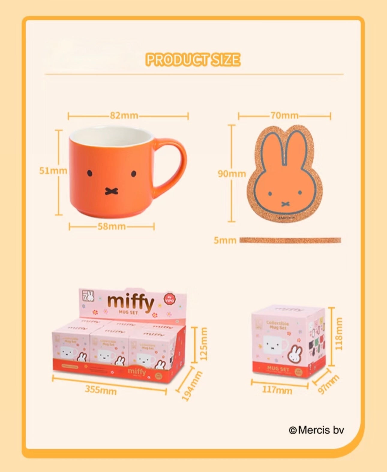 VIPO x Miffy 70th Anniversary Collectible Mug Set Blind Box – X