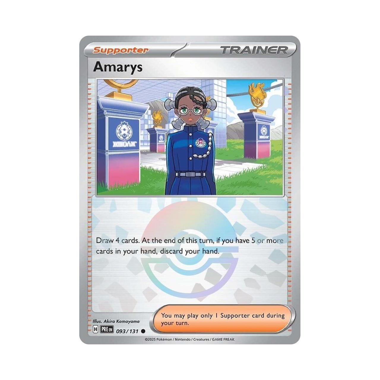 POKEMON Amarys - 093/131 (Poke Ball Pattern) - SV: Prismatic Evolutions (PRE)