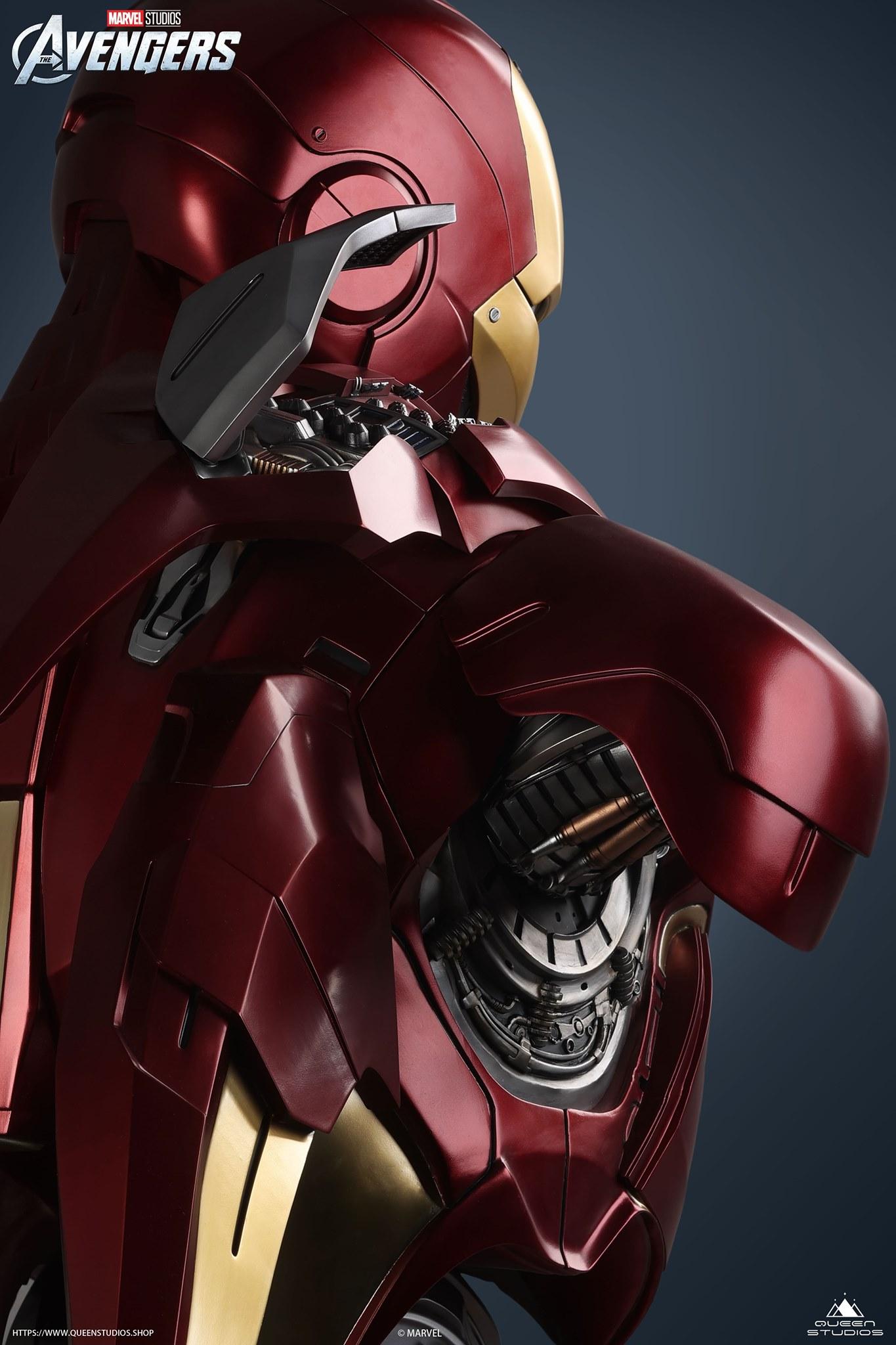 Queen Studios Marvel Iron Man Mark 7 1:1 Life-size Bust