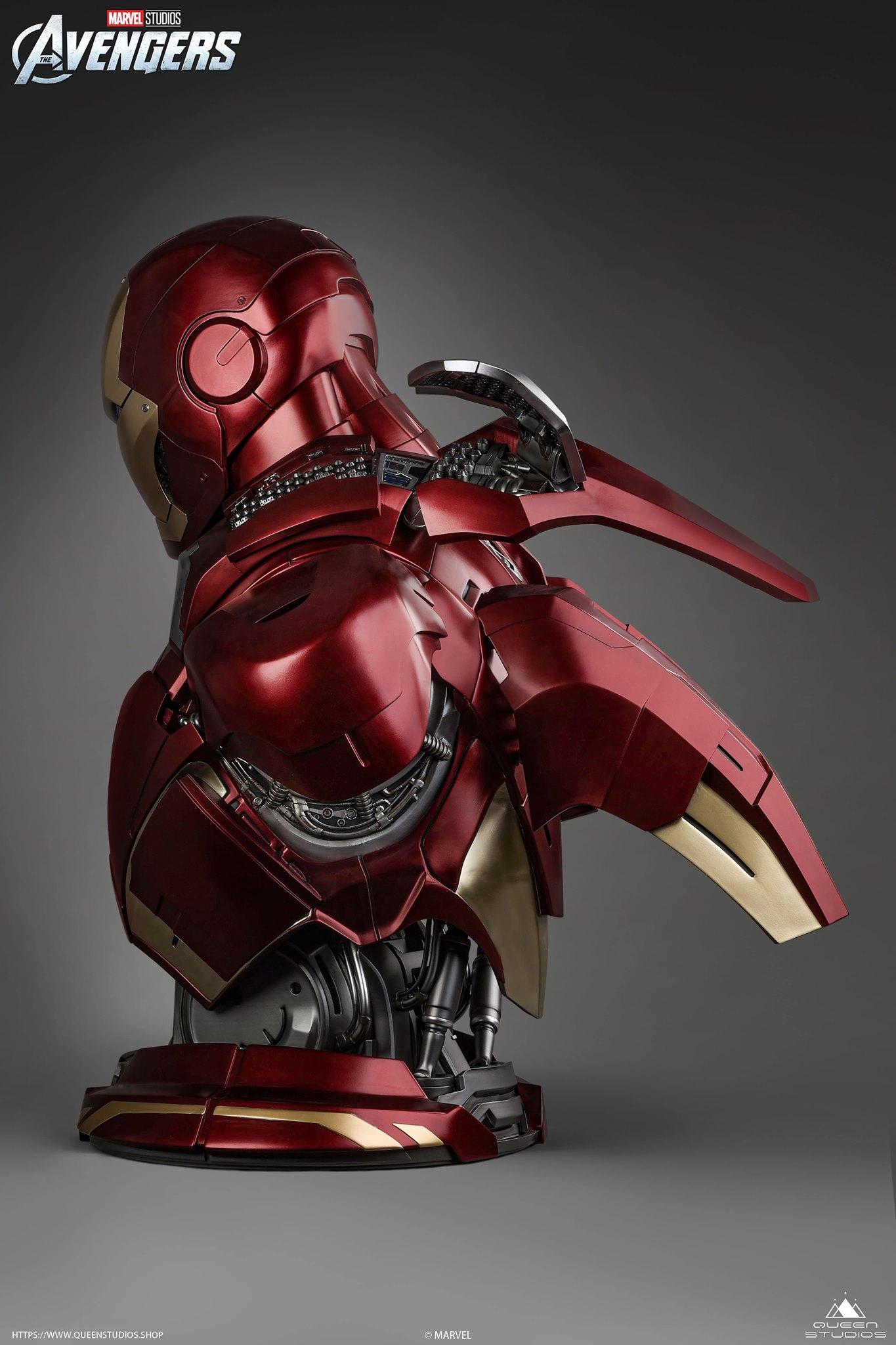 Queen Studios Marvel Iron Man Mark 7 1:1 Life-size Bust