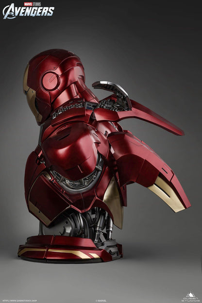 Queen Studios Marvel Iron Man Mark 7 1:1 Life-size Bust