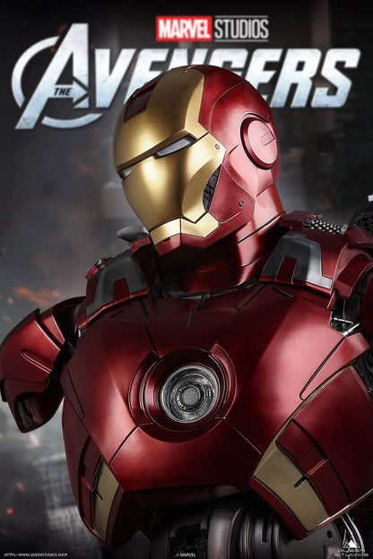 Queen Studios Marvel Iron Man Mark 7 1:1 Life-size Bust