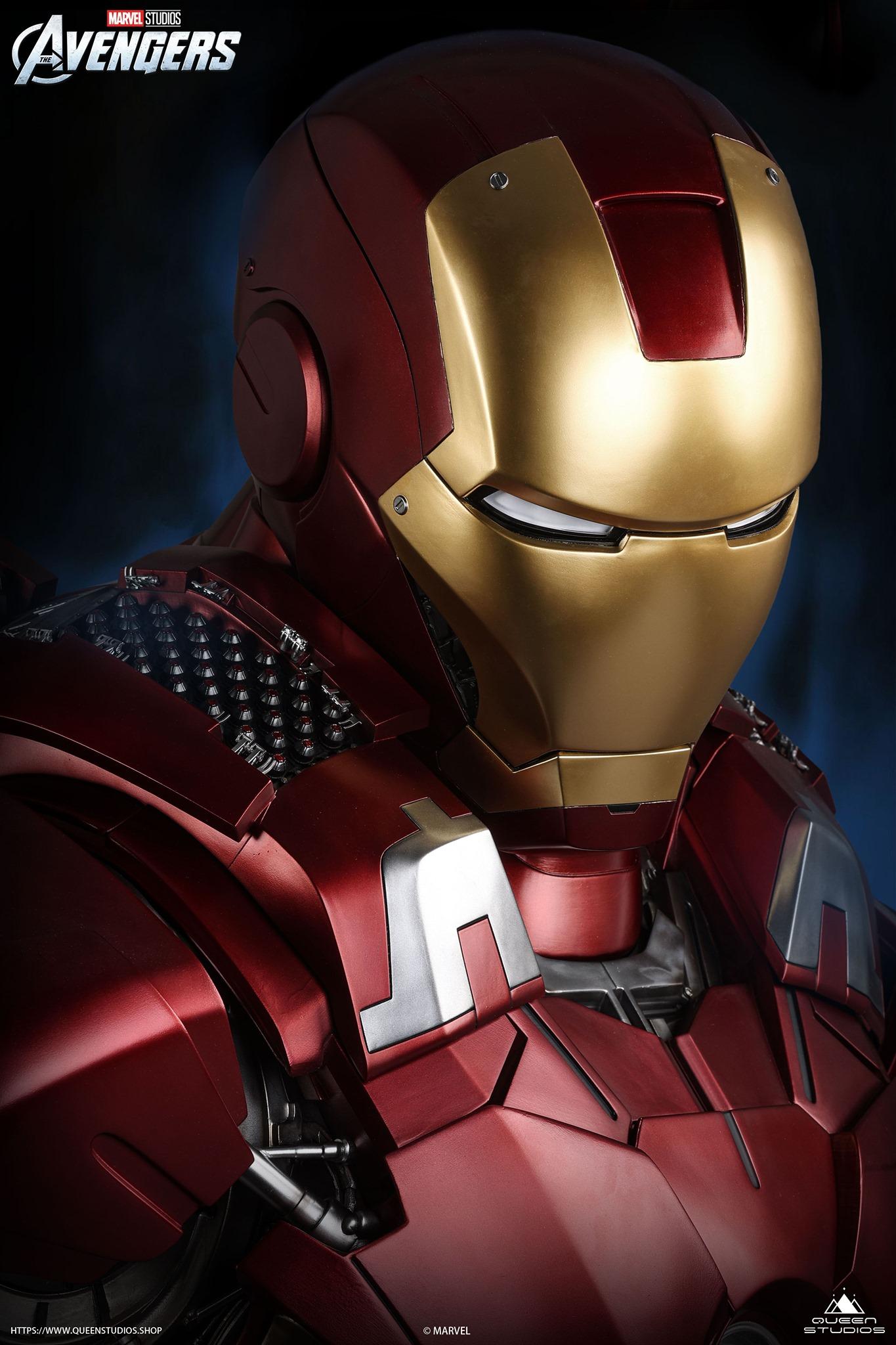 Queen Studios Marvel Iron Man Mark 7 1:1 Life-size Bust