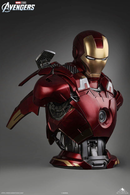Queen Studios Marvel Iron Man Mark 7 1:1 Life-size Bust