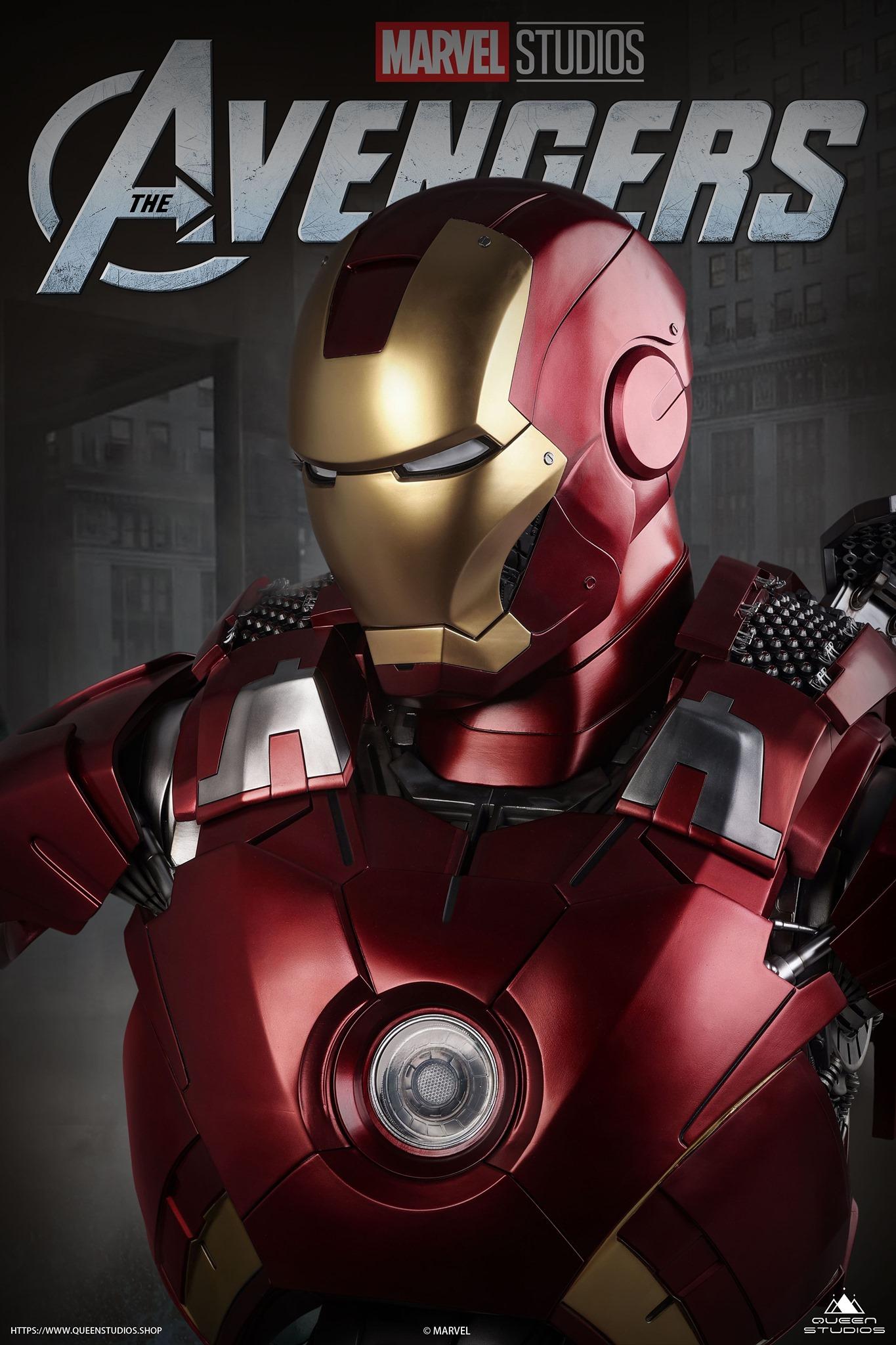Queen Studios Marvel Iron Man Mark 7 1:1 Life-size Bust