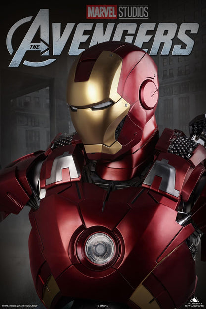 Queen Studios Marvel Iron Man Mark 7 1:1 Life-size Bust