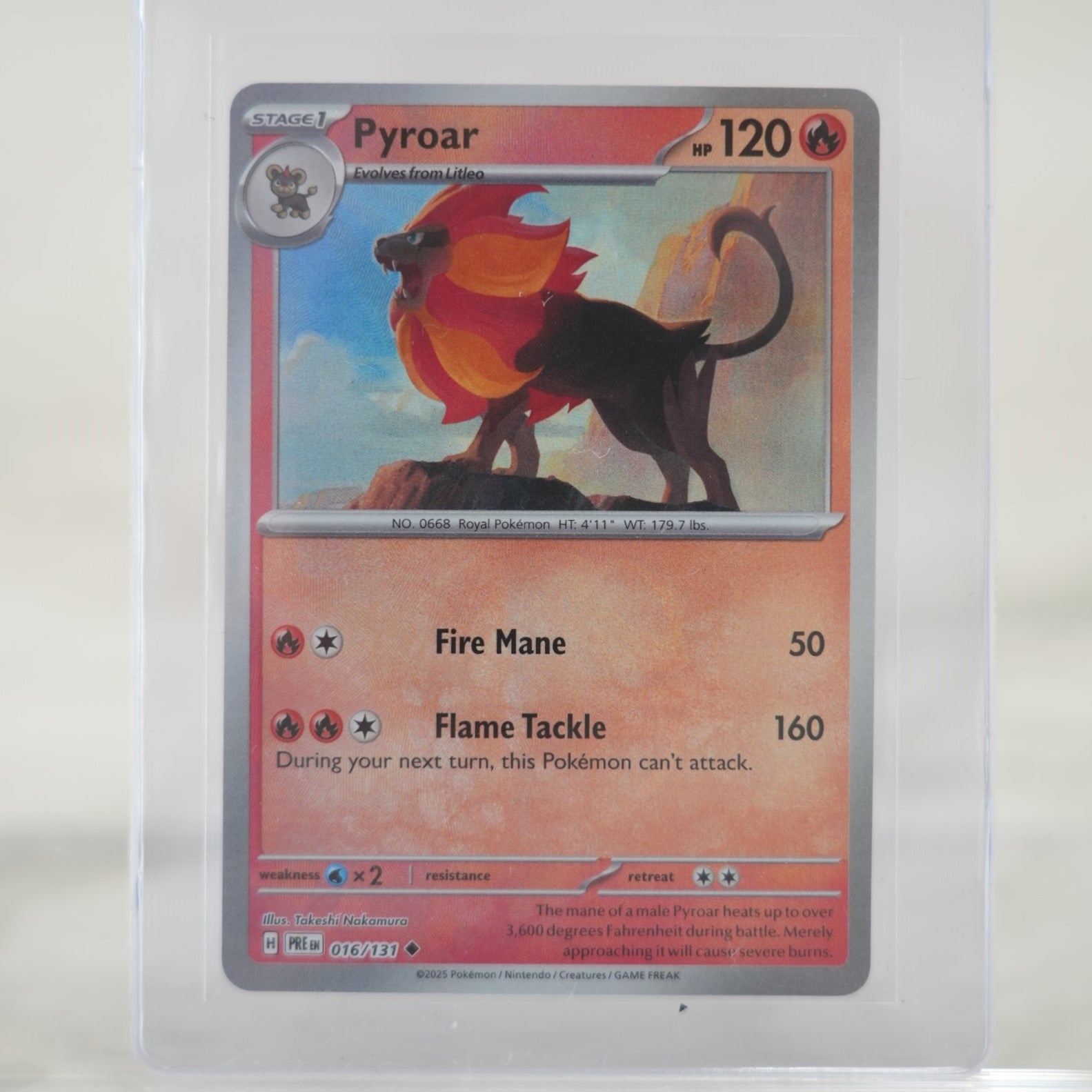 POKEMON Pyroar (Master Ball Pattern) (016/131) [SV: Prismatic Evolutio ...