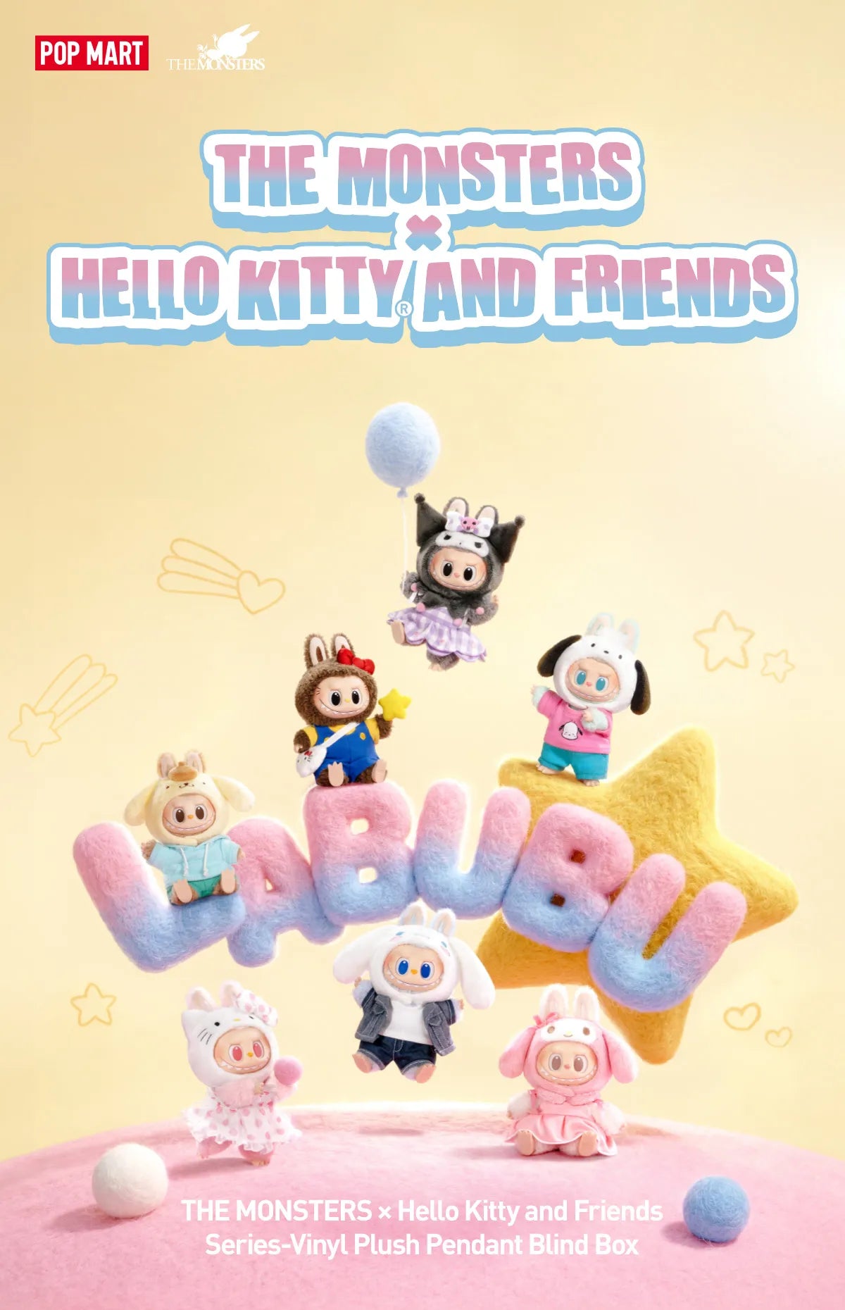 POP MART THE MONSTERS × Sanrio Characters Series-Vinyl Plush