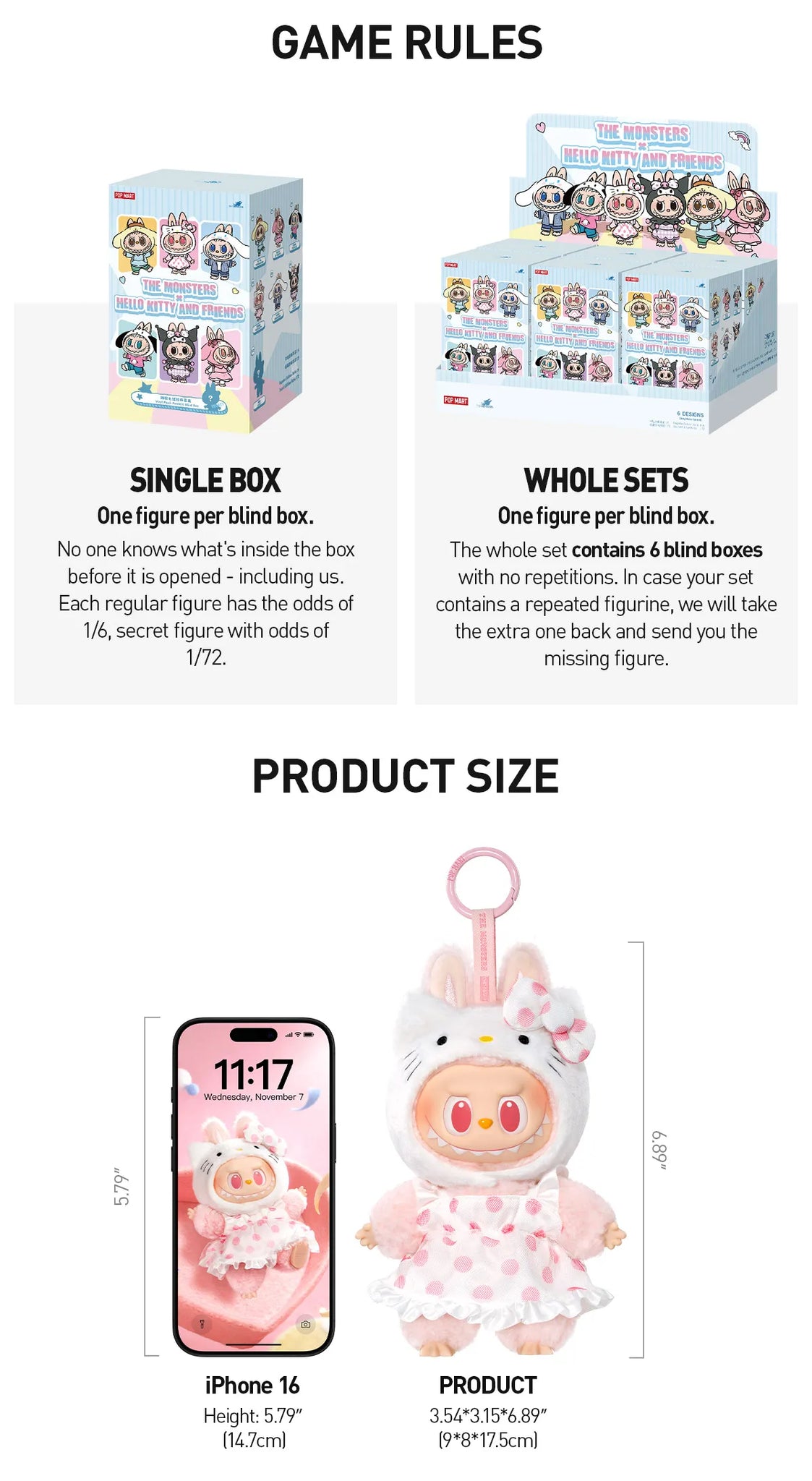 POP MART THE MONSTERS × Sanrio Characters Series-Vinyl Plush