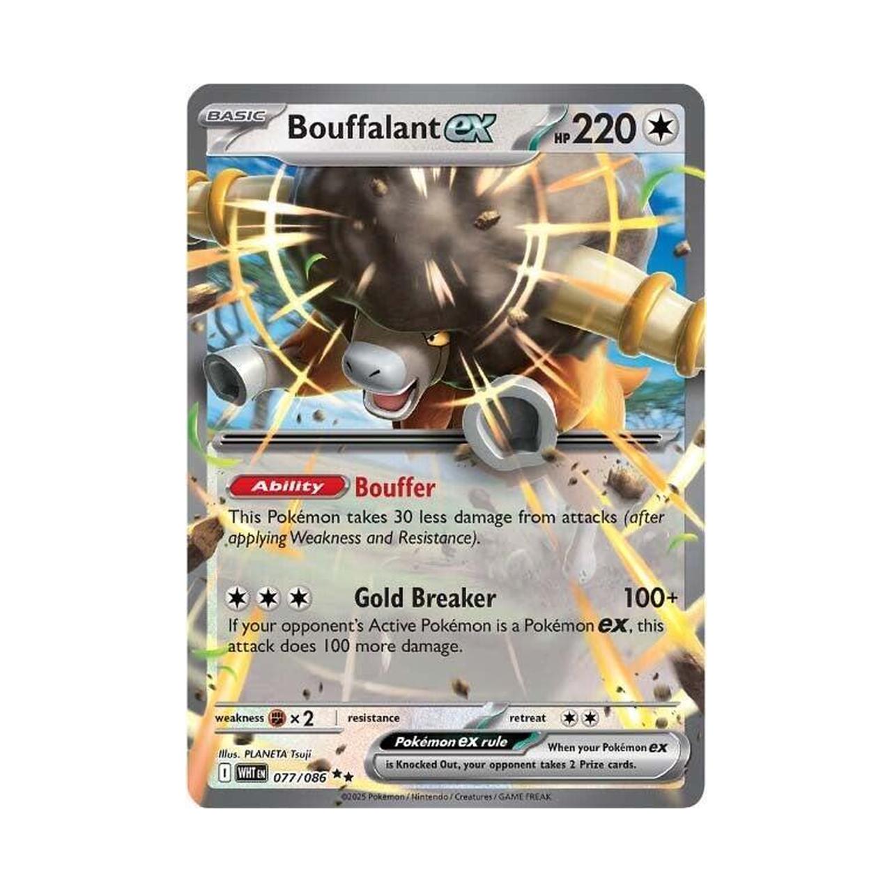 POKEMON Bouffalant ex - 077/086 - SV: White Flare (WHT)
