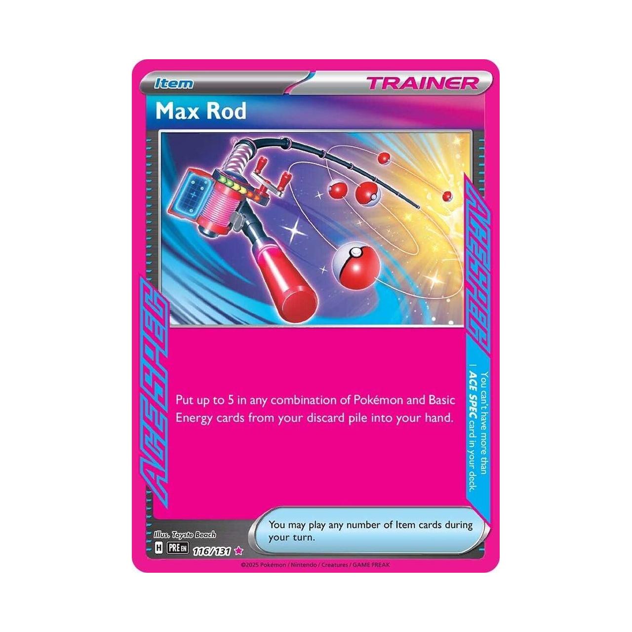 POKEMON Max Rod - 116/131 - SV: Prismatic Evolutions (PRE)
