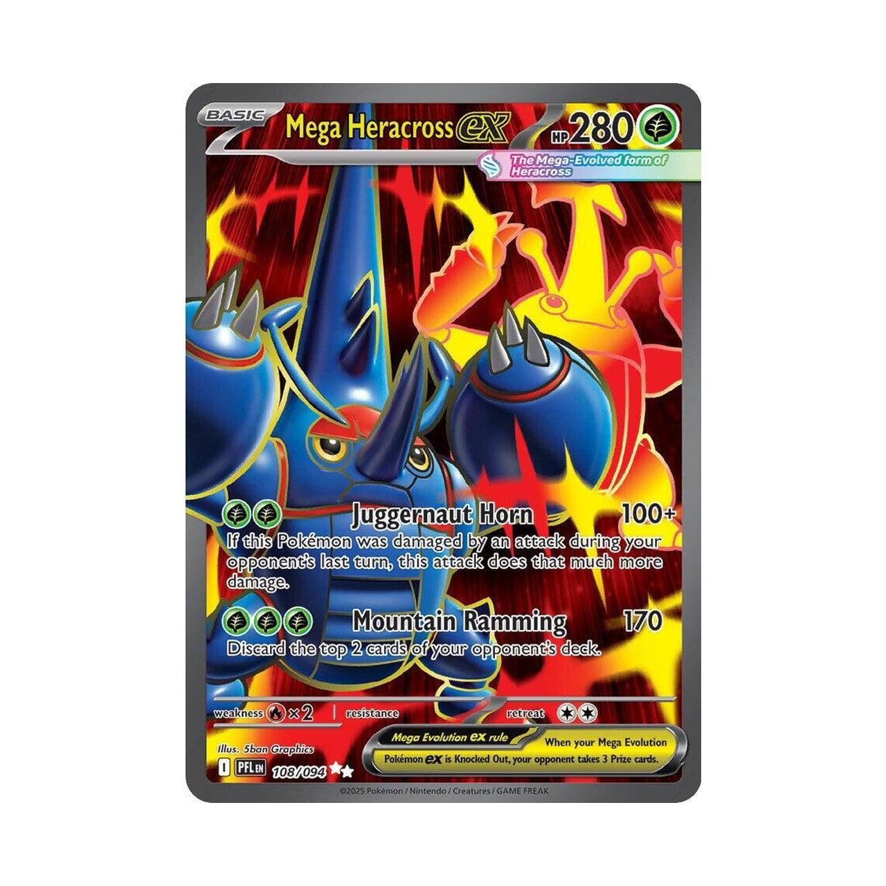 POKEMON Mega Heracross ex - 108/094 - ME02: Phantasmal Flames (PFL)