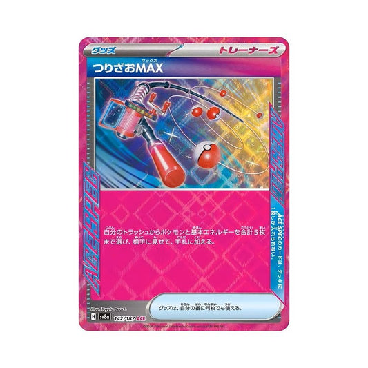 POKEMON Fishing Rod MAX ACE 142/187 SV8a Terastal Fest ex