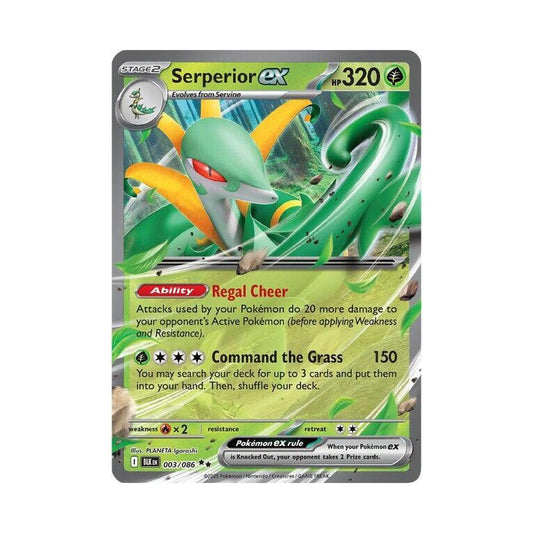POKEMON Serperior ex - 003/086 - SV: Black Bolt (BLK)