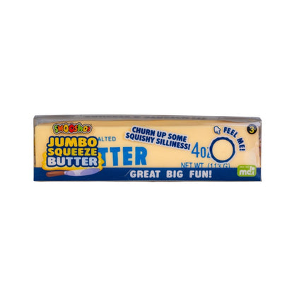 Butter Smooshos Jumbo Squeeze butter bar shaped slow rising squeeze fidget toy, realistic butter design novelty stress relief squishy toy
