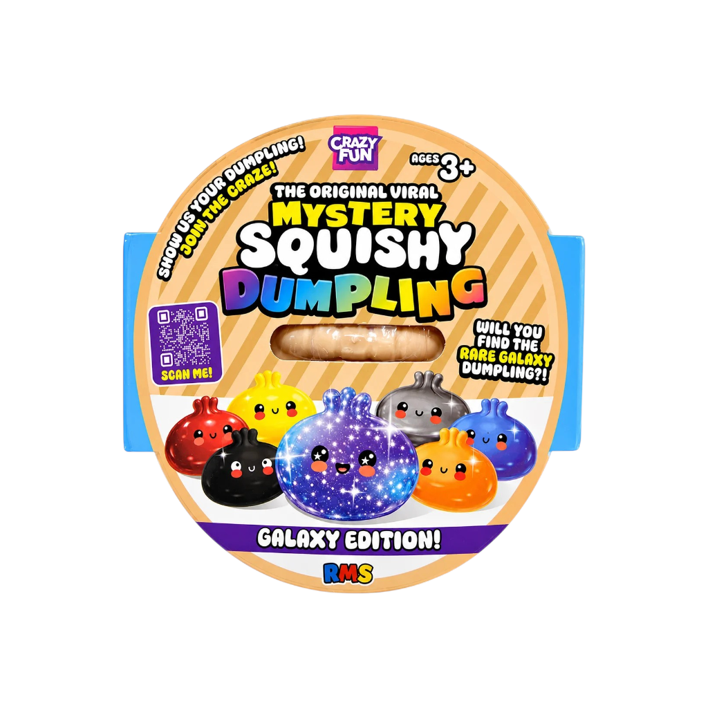 Crazy Fun Mystery Galaxy Dumpling sealed blind box mini bamboo steamer basket packaging white background studio photo