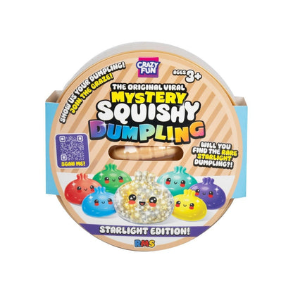Crazy Fun Shimmering Starlight Squishy Dumpling Toy packaging