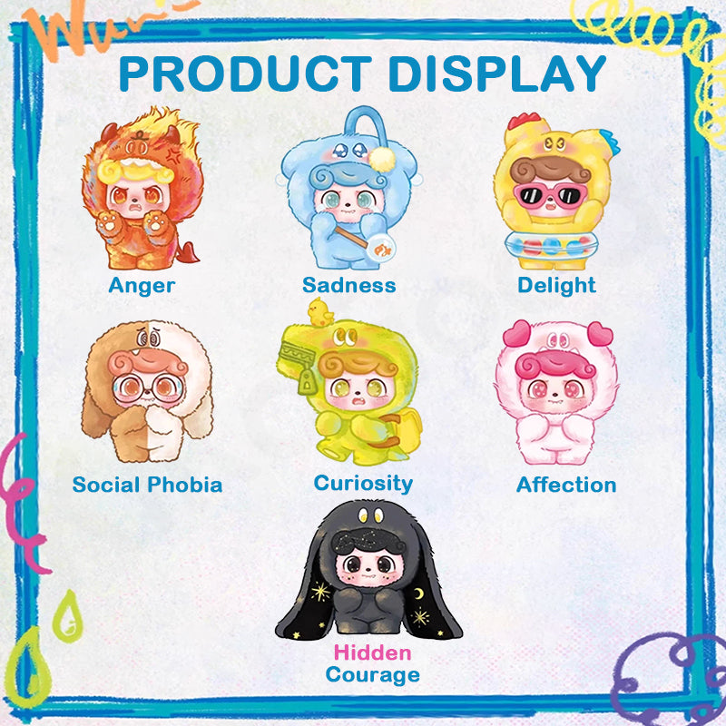 JOTOYS - Q.Kid Emotional Hairy Monsters Series Pendant Blind Box