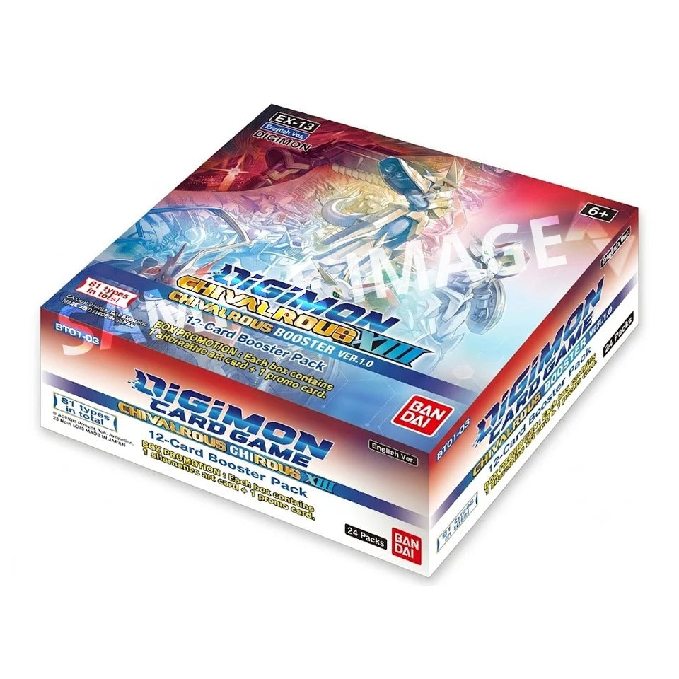 Digimon Card Game Chivalrous XIII EX13 English Booster Box with 24 packs and 288 cards