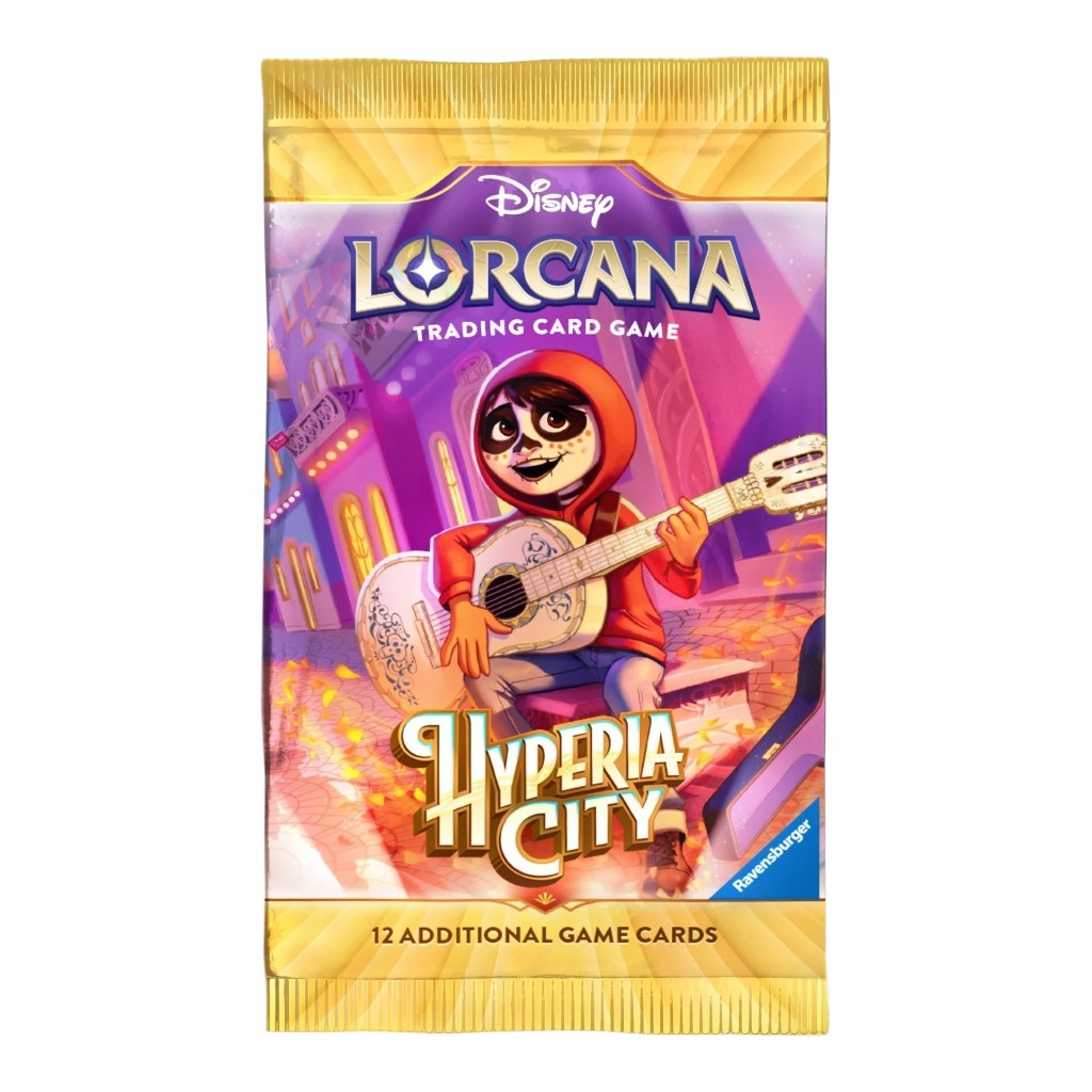 Disney Lorcana Set 14 Hyperia City Booster Pack with 12 additional game cards