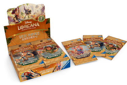Disney Lorcana TCG Wilds Unknown Japanese Booster Box featuring collectible Disney and Pixar trading cards