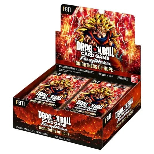 Dragon Ball Super Card Game Fusion World Brightness of Hope FB11 English Booster Box featuring Dragon Ball trading cards
