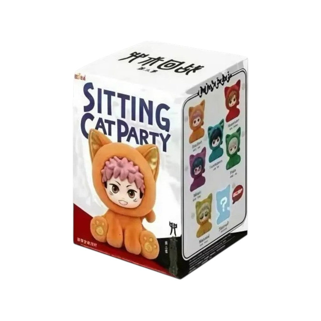 EAKI Jujutsu Kaisen Sitting Cat Party Series Plush Keychain Blind Box
