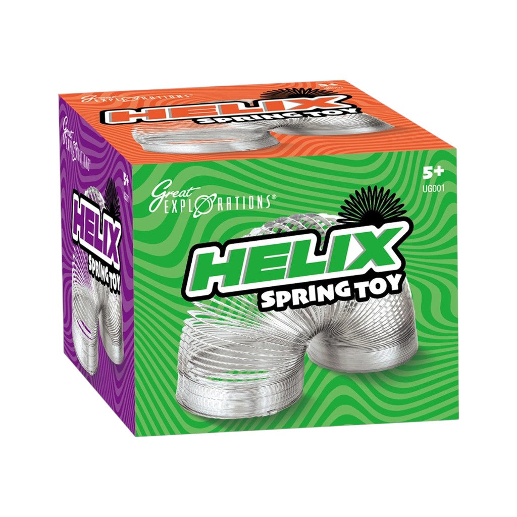 Great Explorations Helix Spring Toy silver metal slinky for ages 5+