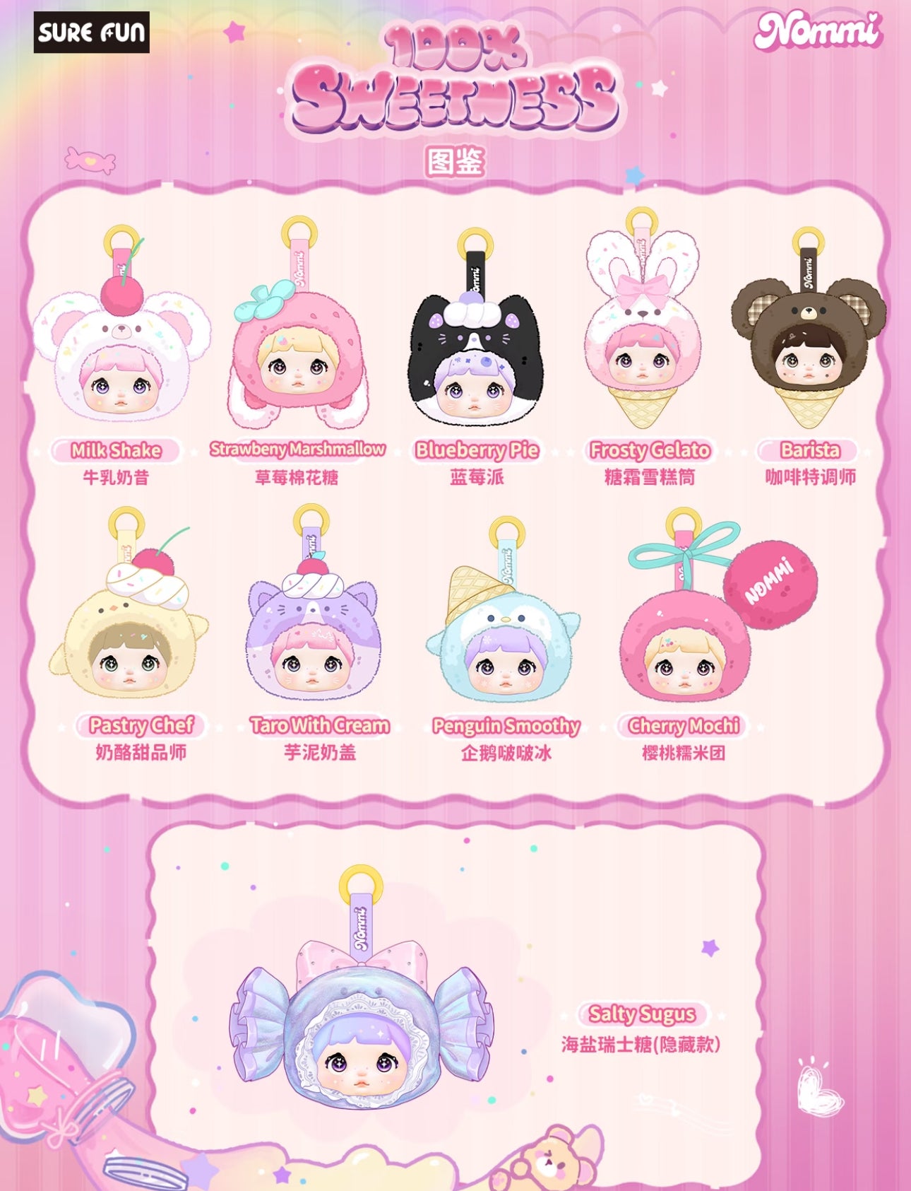 Nommi - 100% Sweetness Series Plush Blind Box – X-Playground