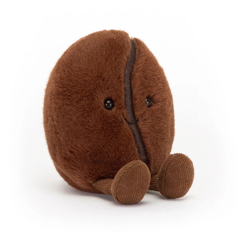 Jellycat Amuseables Coffee Bean plush, cute coffee bean soft toy collectible