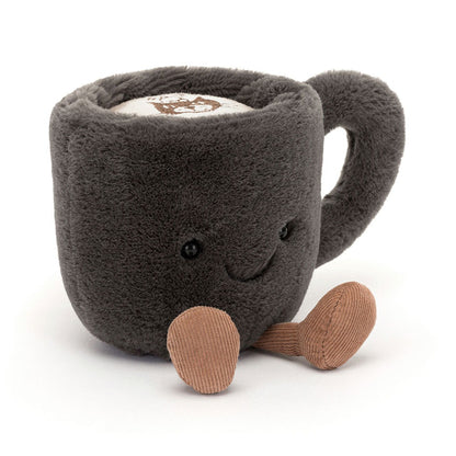 Jellycat Amuseables Coffee Cup plush stuffed doll, gradient latte coffee cup with corduroy feet, cute breakfast-themed desk collectible soft toy