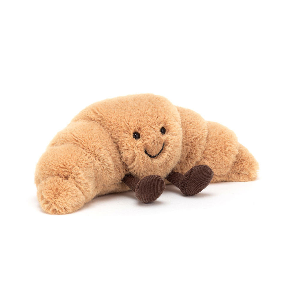Jellycat Amuseables Croissant plush, cute buttery croissant bread soft toy collectible