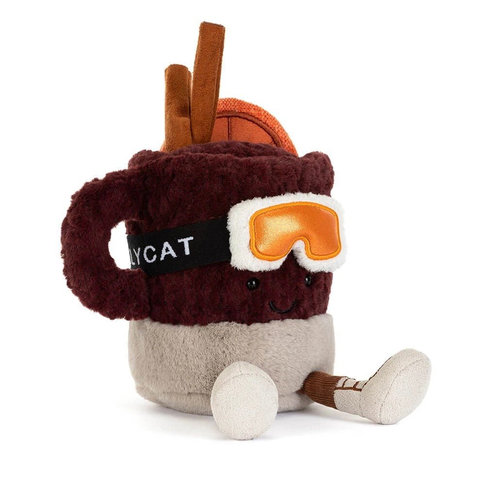 Jellycat Amuseables Mullover Spiced Drink plush, cosy spiced drink soft toy collectible