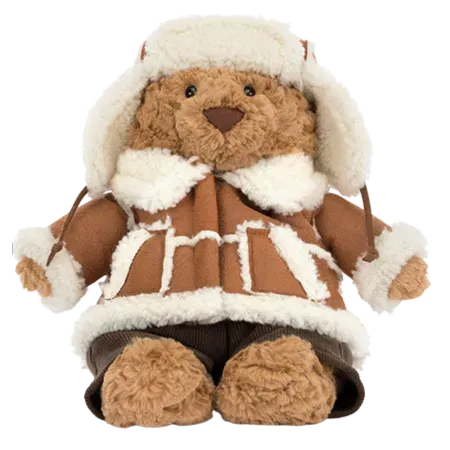 Jellycat Bartholomew Bear Alpine Outfit, cosy winter bear plush clothing accessory