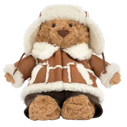 Jellycat Bartholomew Bear Alpine Outfit, cosy winter bear plush clothing accessory